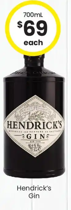 The Bottle O Hendrick's gin offer