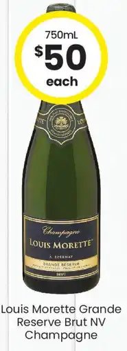 The Bottle O Louis morette grande reserve brut nv champagne offer