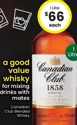 The Bottle O Canadian club whisky blended offer