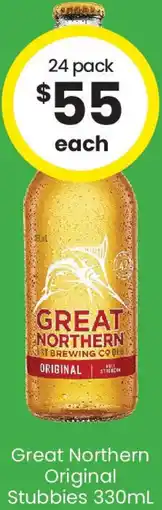 The Bottle O Great northern original stubbies offer