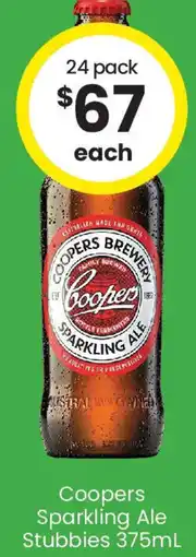 The Bottle O Coopers sparkling ale stubbies offer