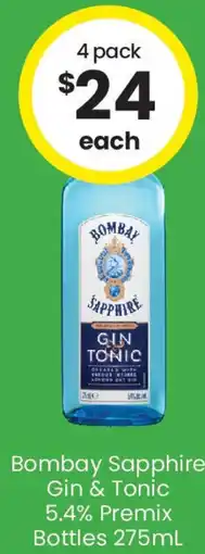 The Bottle O Bombay Sapphire Gin & Tonic offer
