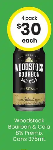 The Bottle O Woodstock bourbon & cola offer