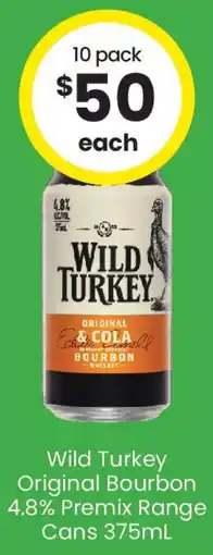 The Bottle O Wild turkey original bourbon offer