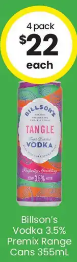 The Bottle O Billson's vodka offer