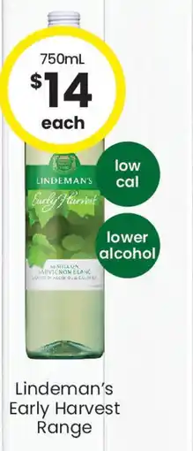 The Bottle O Lindeman's early harvest range offer