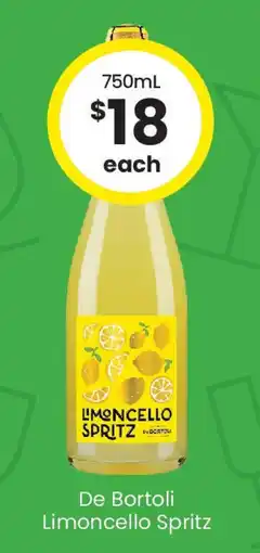 The Bottle O De bortoli limoncello spritz offer