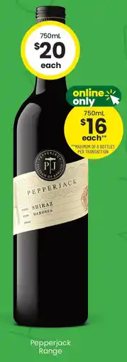 The Bottle O Pepperjack range offer