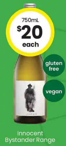 The Bottle O Innocent bystander range offer