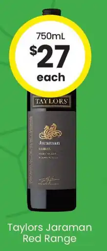 The Bottle O Taylors jaraman red range offer