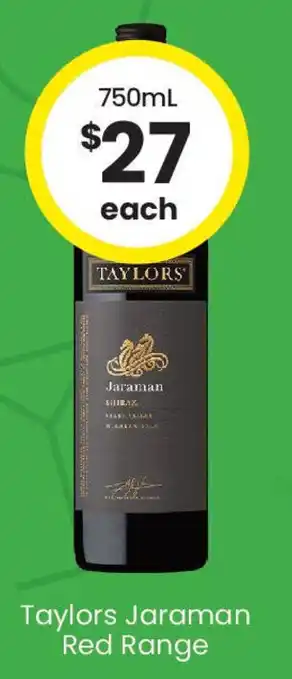 The Bottle O Taylors jaraman red range offer