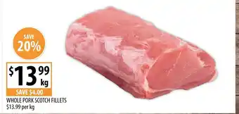 Supabarn Whole pork scotch fillets offer