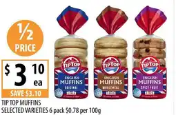 Supabarn Tip top muffins selected varieties offer