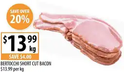 Supabarn Bertocchi short cut bacon offer
