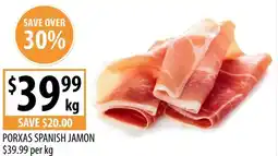 Supabarn Porxas spanish jamon offer