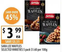 Supabarn Sara lee waffles selected varieties offer