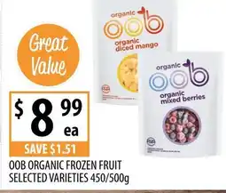 Supabarn Oob organic frozen fruit selected varieties offer