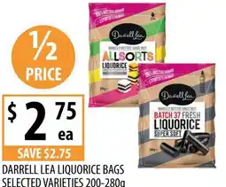 Supabarn Darrell lea liquorice bags selected varieties offer