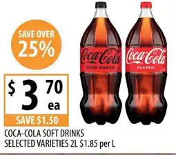 Supabarn Coca-cola soft drinks selected varieties offer