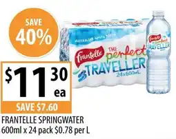Supabarn Frantelle springwater offer