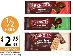 Supabarn Arnott's chocolate biscuits selected varieties offer