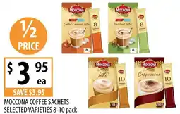 Supabarn Moccona coffee sachets selected varieties offer