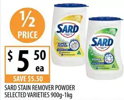 Supabarn Sard stain remover powder selected varieties offer