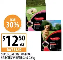 Supabarn Supercoat dry dog food selected varieties offer