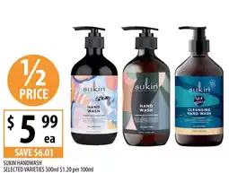 Supabarn Sukin handwash selected varieties offer