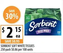 Supabarn Sorbent soft white tissues offer