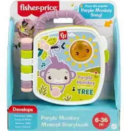 BIG W Fisher-Price Purple Monkey Musical Storybook offer