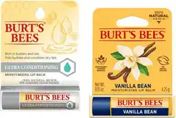 BIG W Burts Bees Ultra Conditioning Lip Balm or Moisturising Lip Balm - Vanilla Bean offer