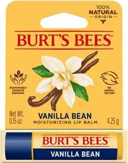 BIG W Burts Bees Moisturising Lip Balm - Vanilla Bean offer