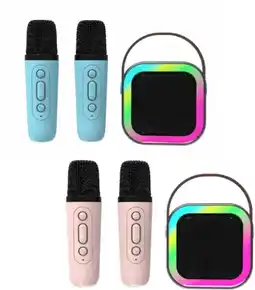 BIG W Laser Mini Karaoke Speaker with 2 Microphones offer
