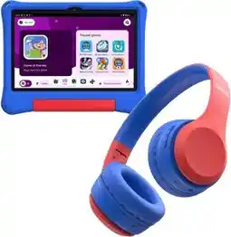 BIG W AIWA 10.1” WiFi Tablet with Protective Case & Bonus Bluetooth Headphones - Blue offer