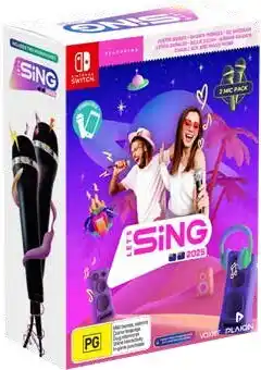 BIG W Nintendo Switch Lets Sing 2025 2 Mic Pack offer