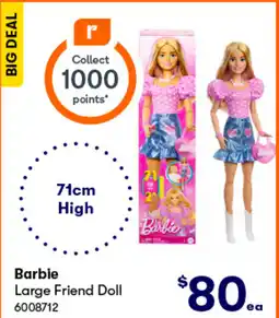 BIG W Barbie large friend doll offer