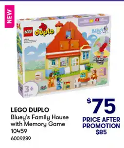 BIG W Bluey's family house with memory game offer
