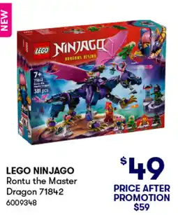 BIG W Lego ninjago rontu the master dragon offer