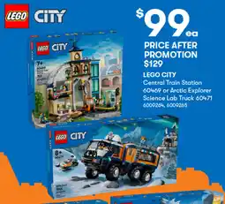 BIG W Central train station 60469 or arctic explorer science lab truck 60471 offer