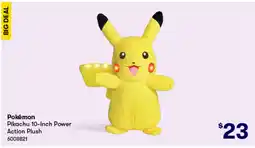 BIG W Pikachu 10-inch power action plush offer