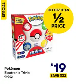 BIG W Pokémon electronic trivia offer