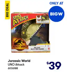BIG W Jurassic world uno attack offer