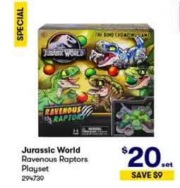 BIG W Jurassic world ravenous raptors playset offer