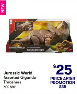 BIG W Jurassic world assorted gigantic thrashers offer