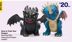 BIG W How to train your dragon assorted mini interactive dragon offer