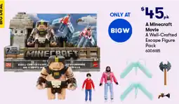 BIG W A minecraft movie a well-crafted escape figure pack offer
