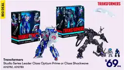 BIG W Studio series leader class optium prime or class shockwave offer