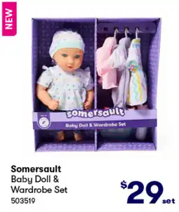 BIG W Baby doll & wardrobe set offer