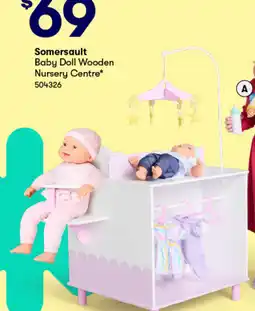 BIG W Somersault baby doll wooden nursery centre offer